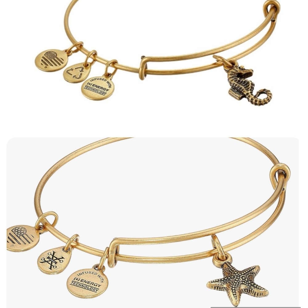 Set if 2 Alex & Ani Sea themed bracelets 
gold tone
Nwt